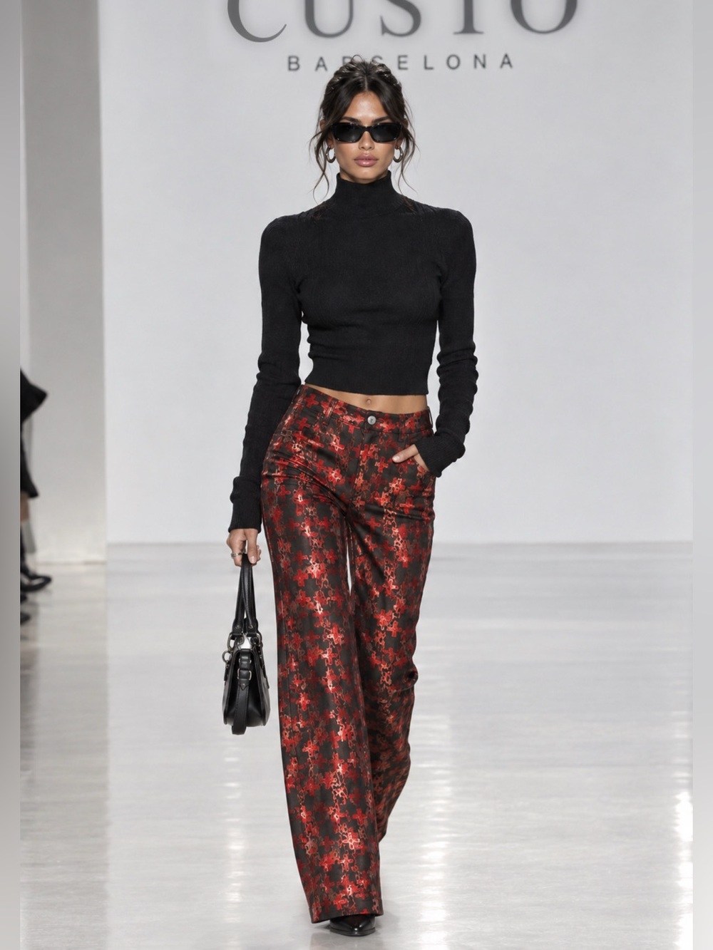 CUSTO BARCELONA | Y2K Archive European Maximalist Metallic Print Wide-Leg Jeans